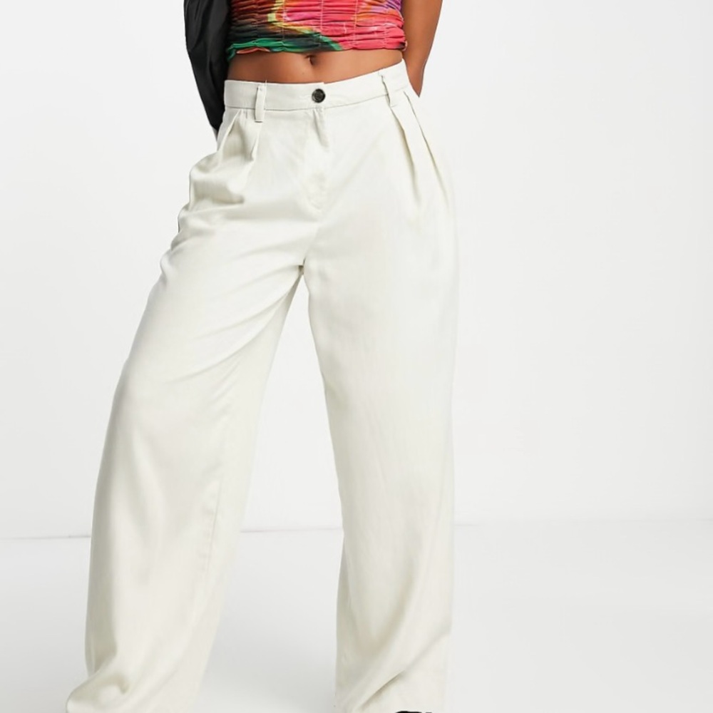 Wide leg lyocell trouser